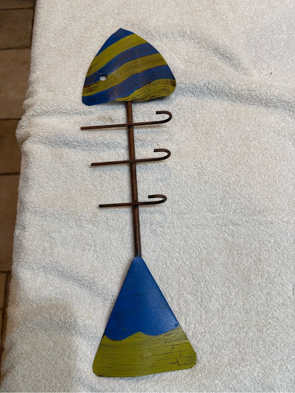 Primitive 🐠 FISH rack : Decor to hang keys / light items - Metal
